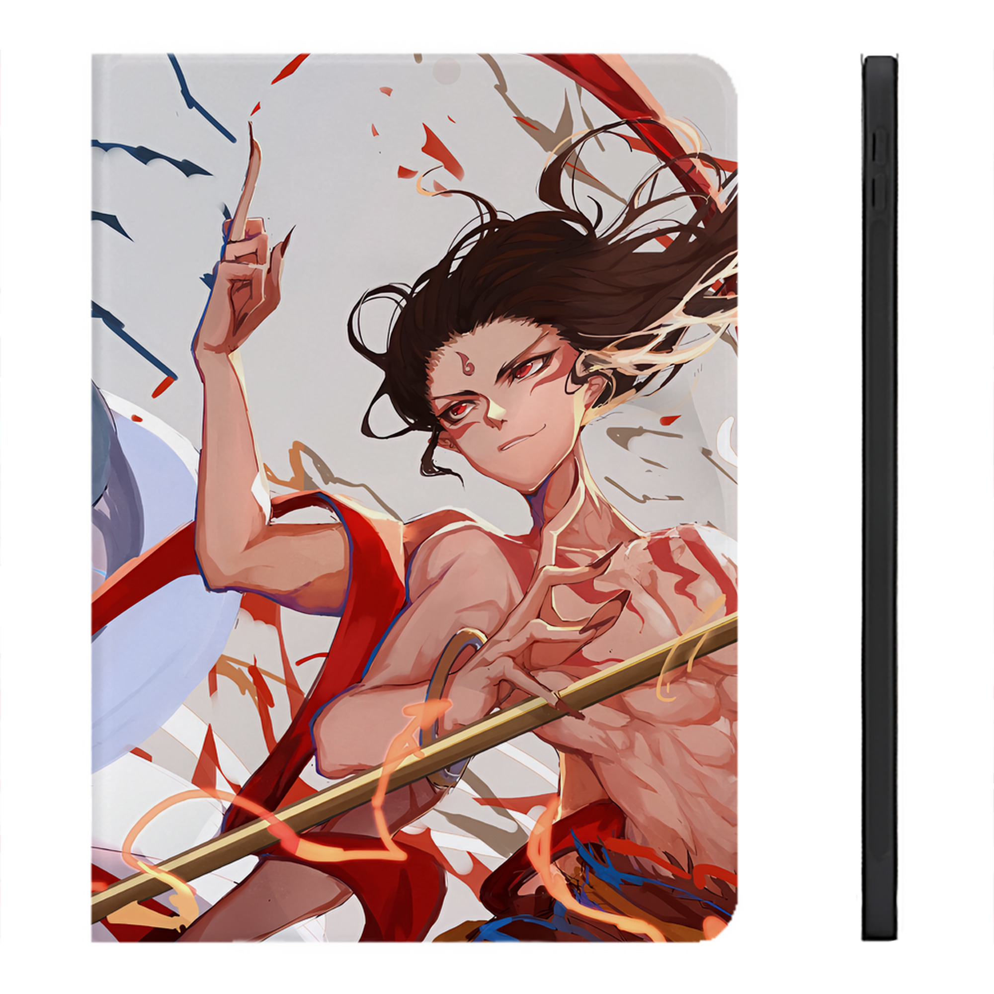 （画像用） Ne Zha 2 ナタ 魔童の大暴れ IPadケース ペンホルダー付き ブックスタイルデザイン